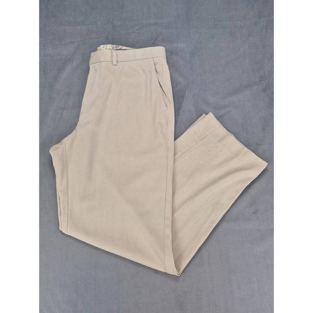 Tommy Bahama Silk Blend Flat Front Casual Dress Pants Khaki Mens 36x32